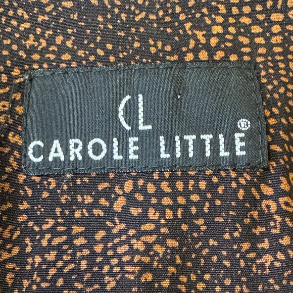 Vintage Carole Little Tropical Floral and Snakeskin Print Jeweled Button Jacket - Picture 8 of 9